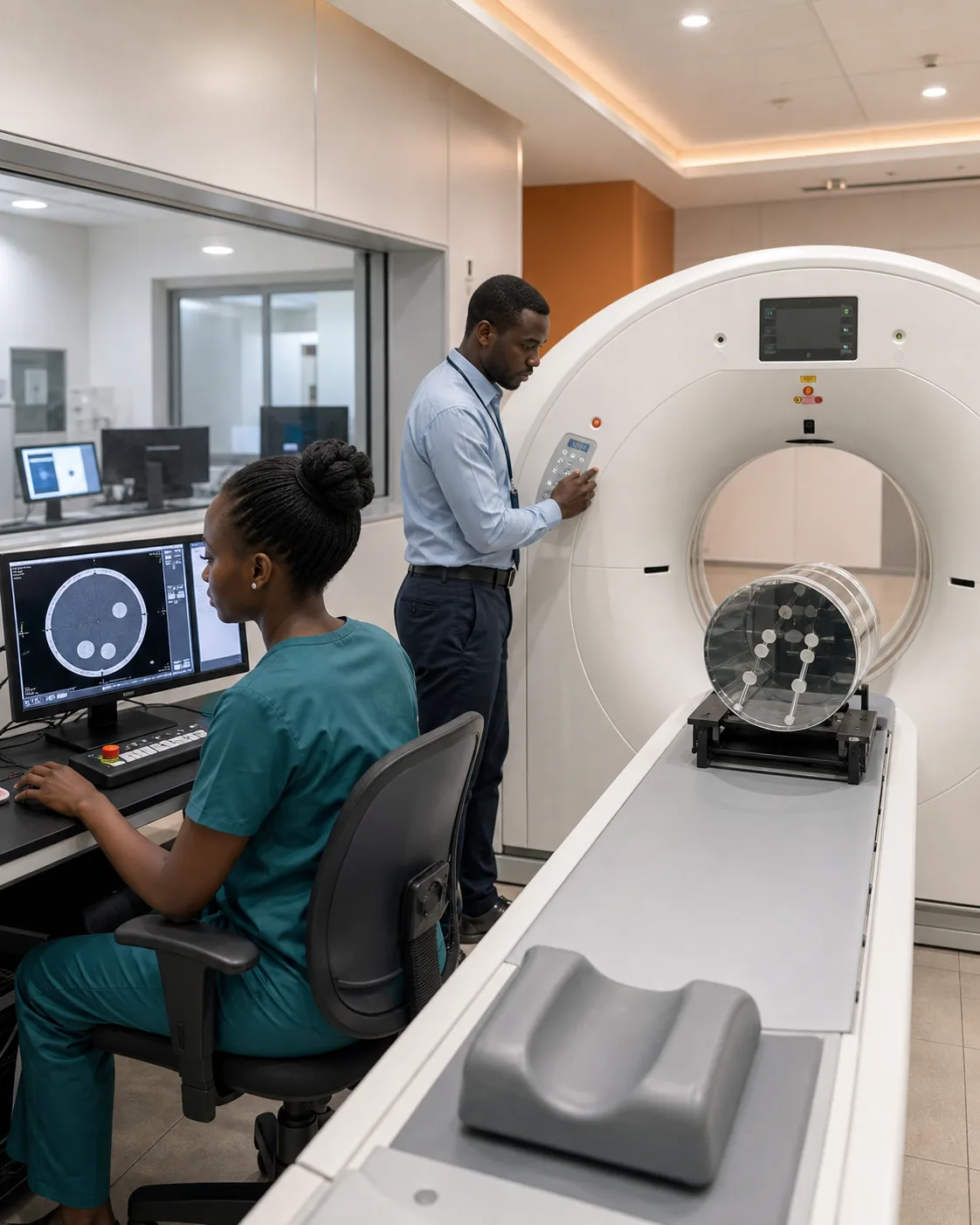 Salle de scanner CT équipée